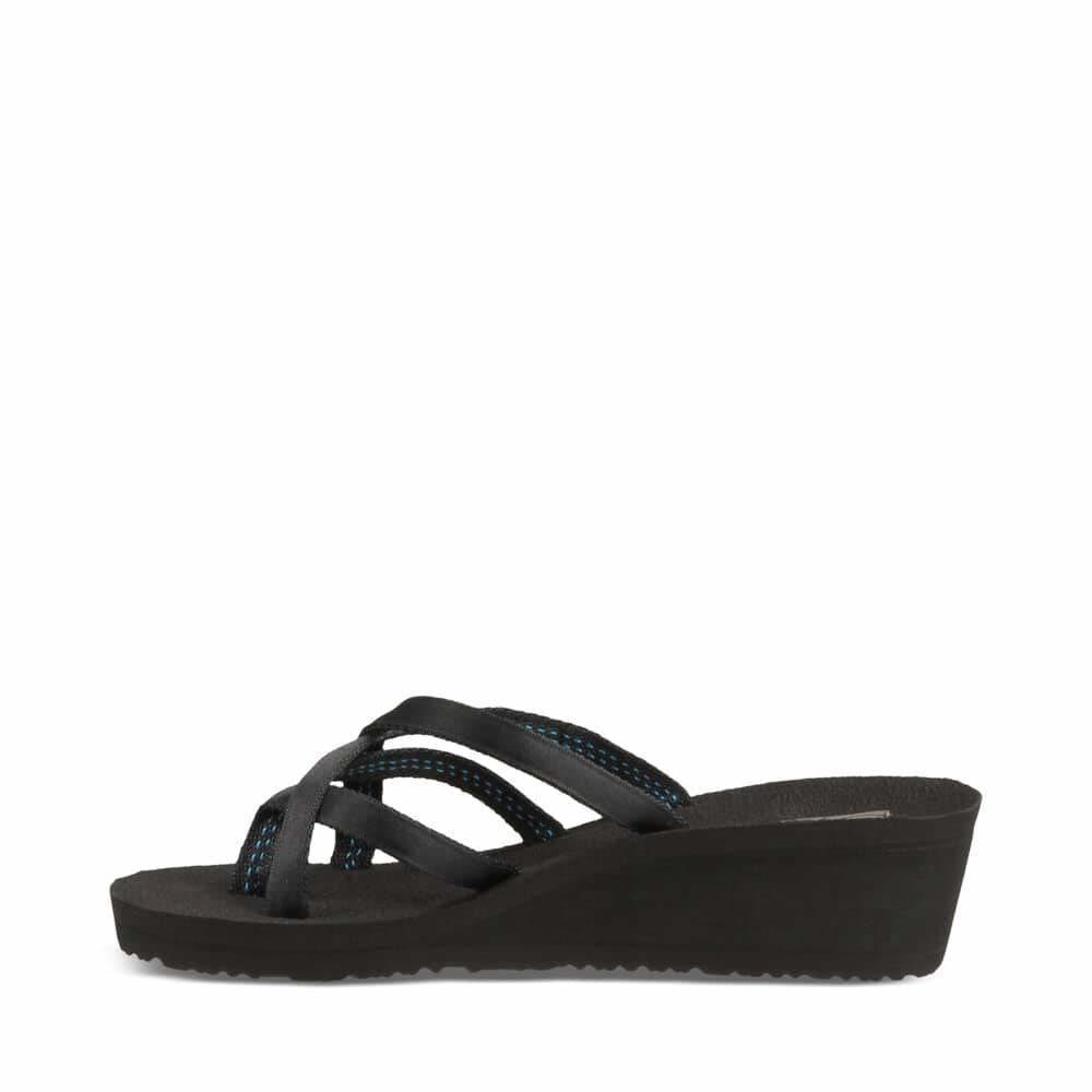 Women's Black Wedge Sandals